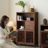 Nuevo Estante de Exhibición de Madera de Nogal Negro Norteamericano Estilo Chino, Estante de Almacenamiento Estético Estilo Song para Sala de Estar, Gabinete de Té, Gabinete de Vino, Muebles de Madera Maciza