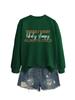 Provavelmente Faminta Provavelmente Europeu e Americano Moda Ebay Solto tamanho plus Size Feminino Gola Redonda Esportivo Moletom