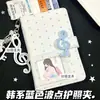 Novo Porta Passaporte e Organizador de Documentos de Viagem Estilo Coreano Ins de Alto Valor, Simples, com Bolinhas Azuis e Brancas e Nota Musical