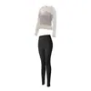 Conjunto de yoga feminino, sem costura e de alta elasticidade, modelador, para treinamento profissional de fitness, corrida e como peça externa, conjunto de duas peças