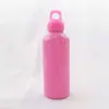 Suministro al por mayor del fabricante Color puro Simple 600ml Hervidor de agua para deportes al aire libre Gancho portátil Taza de agua deportiva