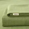 Sábana de tela de algodón puro gruesa pieza única 100% algodón individual/doble dormitorio funda de edredón engrosada funda de almohada amigable con la piel juego de tres piezas