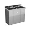 Lavabo de Acero Inoxidable Médico de un Solo y Doble Fregadero Lavamanos de Pie por Inducción para Quirófano Lavabo de Purificación para Laboratorio