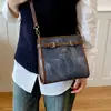 Novo senso Japão 2026 Bolsa Transversal Patchwork Coreana Outono Inverno Feminina Exquisita Ombro Único Retrô Jeans Moda Bolsa de Mão