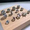 Estilo Retro Estilo Xizang Aleación Corona Antigua Espaciador de Cuentas Diy Accesorios de Cristal Pulsera Collar Accesorios con Cuentas