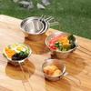 Piquenique ao ar livre Chopsticks Storage Set Camping Bowl Portable Bowl Aço Inoxidável 304 Tableware dobrável Snow Bowl
