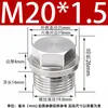 Tapón Externo Hexagonal con Cabeza de Brida de Acero Inoxidable 304 Tapón de Aceite Tapón de Tubería Tornillo Tapón 1/2 pulgada 2 3 4 Rosca M8 Tubería