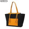 Bolsa casual das mulheres bolsa impermeável bolsa diagonal de lona com primeira camada de couro de cor sólida saco de ombro transbordamento fornecimento de fábrica