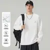 Sudadera de Cuello Redondo para Hombre 2026 Otoño Nueva Marca de Moda Patchwork Superior Camiseta Casual Americana de Manga Larga Ropa para Hombre