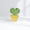 Vidrio Zibo Hecho a Mano Integrado Planta en Maceta Pequeña Montaje en Coche Decoración de Escritorio de Oficina Artesanías Adornos Venta al por Mayor Transfronteriza