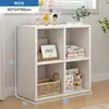 Gabinete de celosía partition de mesita de noche semi-cerrado gabinete de almacenamiento de dormitorio estante de almacenamiento de estantería de mesita de noche almacenamiento de extremo de cama de piso ocho compartimentos