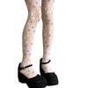 Medias Blancas Deseo Puro Chica Dulce Medias Estrella Anti-Desgarro Calcetines de Mujer Calcetines de Niña Delgados