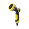 Pistola de riego para jardín de plástico ABS con 10 funciones para ducha, pulsador con el pulgar, pistola de agua para lavado de autos de diez funciones, herramienta de lavado para el hogar