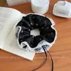 Estilo Coreano Elegante Adorno de Encaje Puntos Grandes Cuerda para Recoger el Cabello (Intestino) para Mujer Sensación de Alta Gama Moño Cuerda para el Cabello Flor en la Cabeza Accesorios para el Cabello