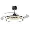 Nueva Lámpara Ventilador de Comedor Estilo Italiano Lujo Ligero Invisible Lámpara Ventilador de Techo Integrada Simple y Atmosférica de Gama Alta Lámpara de Araña para Dormitorio