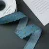 Correa de Estrellas Estéreo de Mezclilla Borde de Encaje Retro Gancho Correa de Mezclilla Cóncava y Convexa Moño DIY Accesorios para Ropa