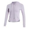 Ropa de yoga para mujer, chaqueta corta ajustada con capucha, para entrenamiento al aire libre, running, fitness, transpirable, deportiva, informal.