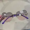 Gafas de sol de moda sin montura para niños, gafas de sol para fotografía infantil, lindas y kawaii, lentes de océano