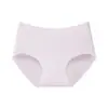 Ropa Interior Femenina de Alta Elasticidad, Transpirable, Antibacteriana, Entrepierna de Ácido Poliláctico, Modal de 60 Hilos, Sin Costuras, Cintura Media, Bragas Cómodas para Mujer