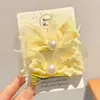 Acessórios de Cabelo Infantis Coreanos Pequenos Frescos Estéreo Pérola Laço Orelhas de Coelho Grampo de Cabelo para Meninas Grampo de Cabelo para Bebê Acessórios de Cabeça
