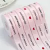 Cinta de Algodón Poliéster con Letras de 1.6 cm Cinta para Envoltura de Cajas de Regalo Cinta para Ramos de Flores Cinta para Empaque de Pasteles DIY