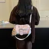 Bolsa de ombro de alta qualidade, simples, retrô, estilosa e única; bolsa de moto feminina da moda; bolsa transversal casual versátil para o dia a dia