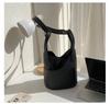 Bolso de Mujer Personalizado Estilo Coreano, Bolso Bandolera de Hombro Único, Bolso de Mano de Nicho de Gran Capacidad, Bolso Cubo de PU Escarchado Versátil de Moda