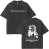 [Lavado Transfronterizo] Camiseta Lavada Glory Moda de Verano para Hombres y Mujeres Cruz