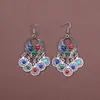 Brincos Versáteis Estilo Étnico Retrô para Mulheres, Brincos de Franja Boêmios para Férias, Brincos Longos Personalizados Estilo Europeu e Americano