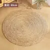 Placa Arranhador para Gatos, Tapete de Sisal Durável e que Não Solta Fiapos, Cama para Gatos Resistente a Arranhões com Placa Arranhadora, Trançado Redondo de Rattan para o Verão, Adequado para Todas as Estações