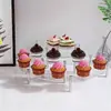 Centro de Mesa para Postres de Acrílico Bandeja para Pastel de Boda Soporte de Exhibición Soporte para Pasteles de Té de la Tarde Mesa para Descanso de Té de Buffet Frío