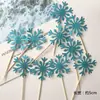 Floco de Neve Dourado Cartão Cena de Bolo de Aniversário Bandeirinha Plug-in para Bolo Decoração Tema Gelo e Neve de Natal Pacote com 10