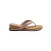 Versión de piel de oveja del mismo estilo de chanclas asiáticas ~ Tacón de cuña que aumenta la altura de 4,5 cm Chanclas para vacaciones en la playa para mujer
