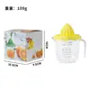 Exprimidor Manual Popular con Tapa Taza de Limón Exprimidor de Frutas Casero Portátil Mini Taza Exprimidora Lista para la Venta