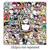 102 piezas de pegatinas de graffiti de gatito cambiables, parodia de dibujos animados, creativas, decorativas, para funda de teléfono móvil, taza, equipaje