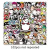 102 pegatinas de grafiti de gatitos intercambiables, bonitas pegatinas decorativas creativas de dibujos animados para tazas de agua y fundas de teléfono móvil.