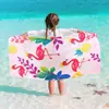 Toalha de Praia Infantil Menina Dinossauro Rosa Toalha de Piscina Rosa Adequada para Meninas e Crianças Secagem Rápida