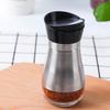 Pote de Tempero de Aço Inoxidável com Tampa para Cozinha Doméstica, Dosador de Cominho à Prova de Umidade, Frasco de Vidro com Tampa Selada