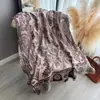 Novo Lenço Jacquard de Castanha Estilo Étnico Imitação de Caxemira para Viagem de Verão, Xale Quente Versátil Retrô Uso Duplo