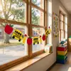 Exclusivo para ventas transfronterizas: Banderines de fieltro de manzana, lápiz y autobús escolar, banderas de tela no tejida para decoraciones de regreso a clases, envío OEM disponible