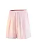 Shorts listrados Jack Chuan Yang para mulheres, novo estilo verão 2026, finos, largos, shorts casuais de perna reta, azul