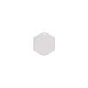 Etiqueta de identificación para perro hexagonal de acero inoxidable en blanco, letras para mascotas, llavero de metal antipérdida, venta al por mayor
