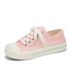 Sapatos da Moda Feios Fofos Meia-ponta Cabeça Grande Sapatos da Moda Pedal de Pé Meio-suporte Sapatos de Lona Preguiçosos Femininos Respiráveis Versátil para Tudo Sapatos de Estudante 1226