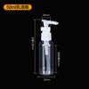 Garrafa de loção tipo pump para atacado, plástico transparente PET, portátil para viagem, shampoo, essência, base líquida, dividida em frascos