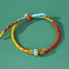Pulsera de Nudo Wenchang Estilo Nuevo, Cuerda de Colores, Hilo Rojo Tejido a Mano, Buena Suerte en los Exámenes, Pulsera DIY de Pez Koi