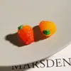 Brinquedo de Comida Simulada Fruta Uva Laranja Vegetal Resina Estereoscópica Acessórios Brincos DIY Pingente de Brincos Materiais