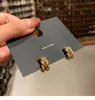 Pendientes Trenzados de Doble Capa con Anillo en C Simples Versátiles 2026 Pendientes de Moda Elegantes Pendientes de Lujo Ligero de Gama Alta para Mujer
