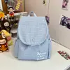 Mochila Doce de Novo Estilo para Estudantes Universitárias, Mochila Xadrez de Alto Valor Ins Nicho para Comutação Viagem