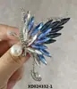 Broche de mariposa de simulación europea y americana de aleación estéreo diamante pin de alta gama textura retro de alta gama accesorios de ropa al por mayor