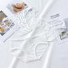 Pacote Combinado de Calcinhas Pretas Sexy de Renda Transparente para Mulheres, Cuecas Femininas Transparentes Vazadas de Alta Elasticidade